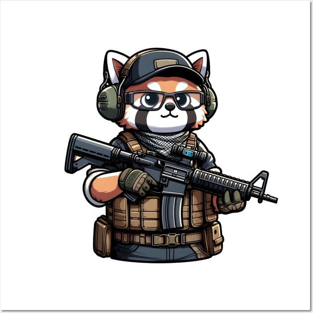 Tactical Tanuki Wall Art by Rawlifegraphic